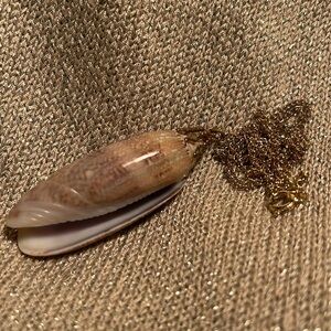 Vintage Seashell Pendant Necklace